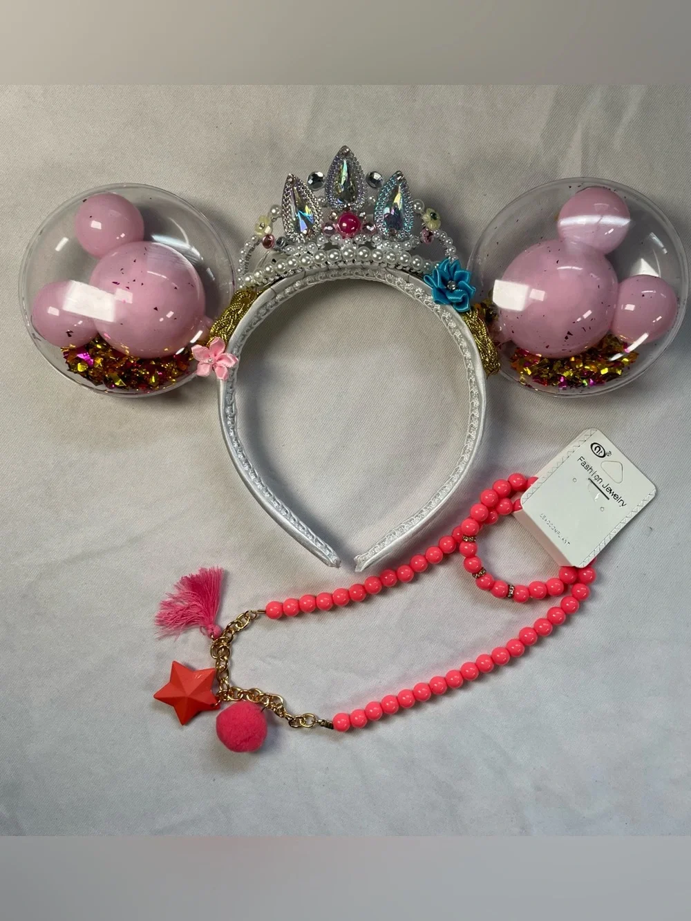 Light Up Disney Rapunzel Minnie Mouse Ears Headband And Free Gift New (Other)